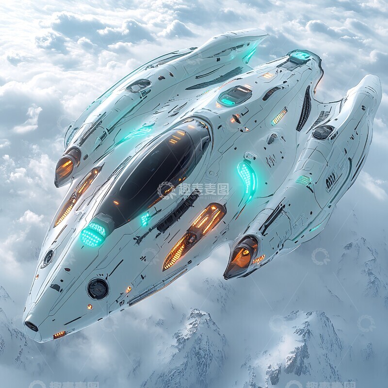 高清大图下载【趣麦麦图】未来太空飞船7