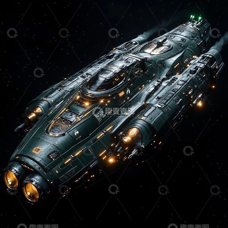 高清大图下载【趣麦麦图】黑绿斑马纹母舰