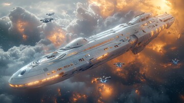 巨型母舰战斗场景1