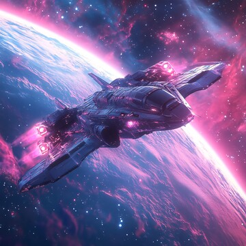 太空飞船与行星1