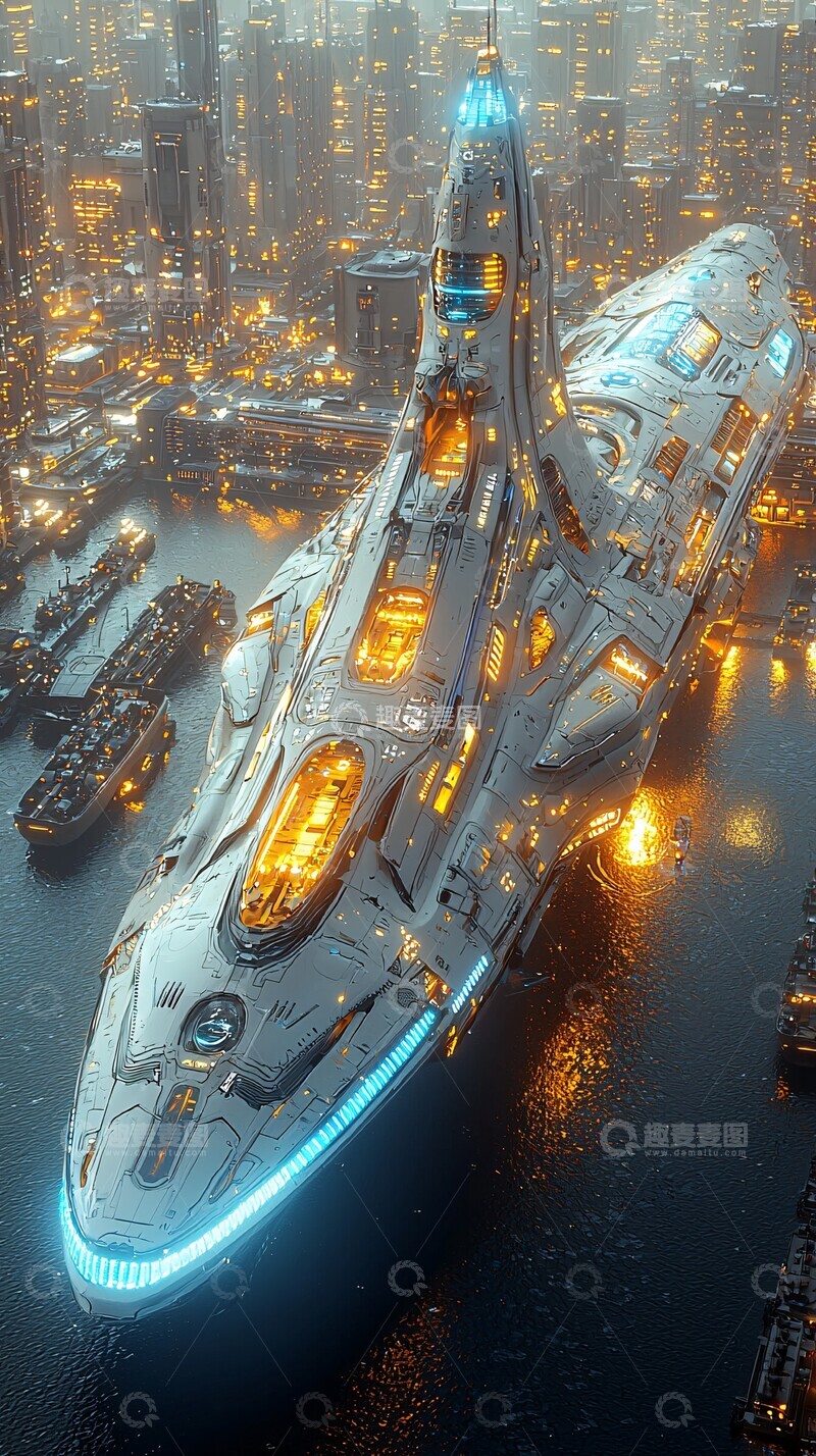高清大图下载【趣麦麦图】未来战舰蓝光护盾1
