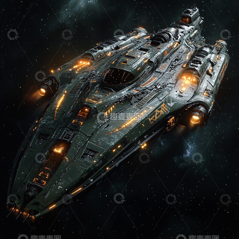 高清大图下载【趣麦麦图】黑绿斑马纹母舰2