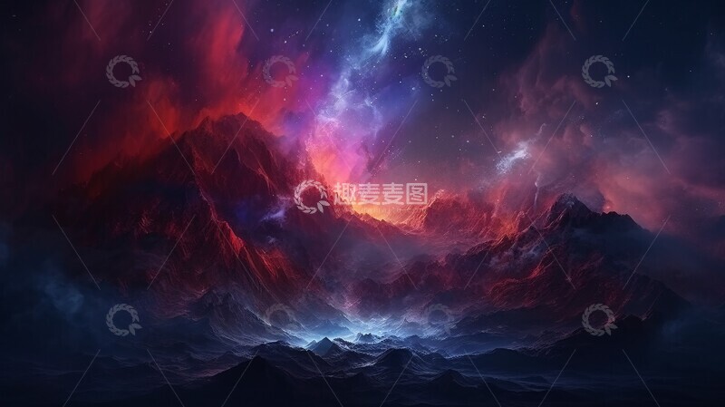 高清大图下载【趣麦麦图】紫色星云影紫色星云梦境2