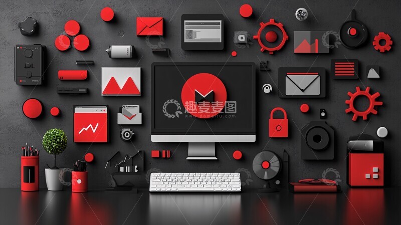 高清大图下载【趣麦麦图】数字营销动态变化1