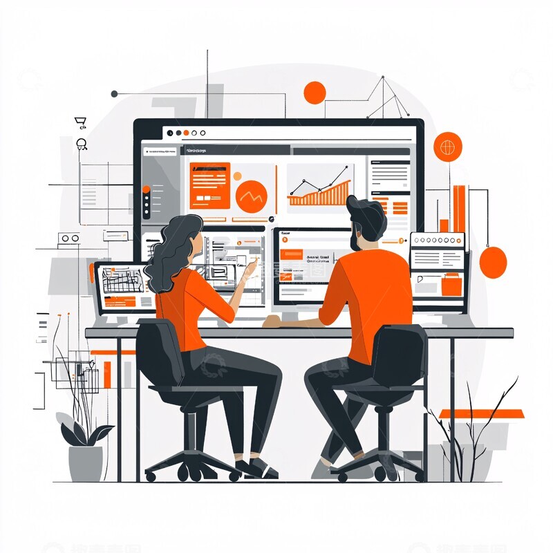 高清大图下载【趣麦麦图】电商开发团队协作2