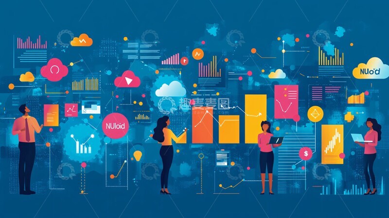 高清大图下载【趣麦麦图】数字营销增长图