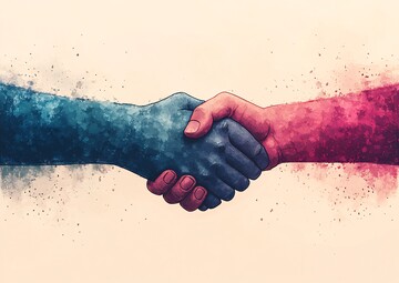 在线商务握手信任1