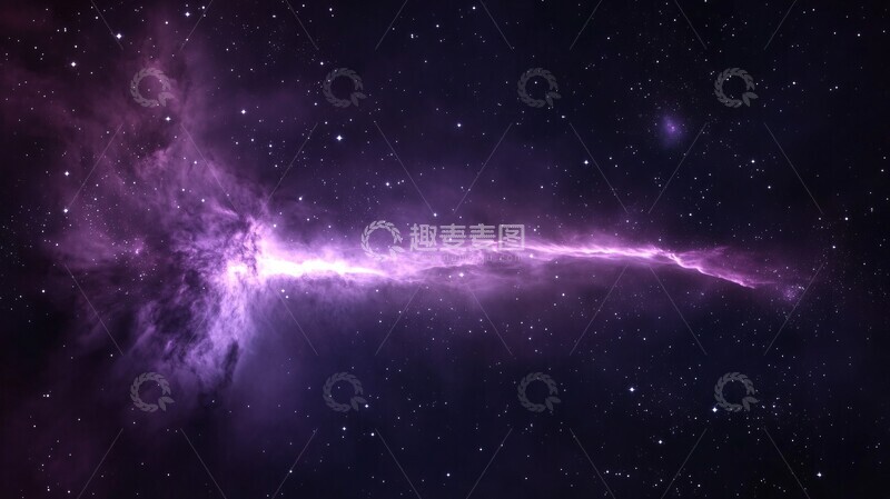 高清大图下载【趣麦麦图】紫色尾迹星云1