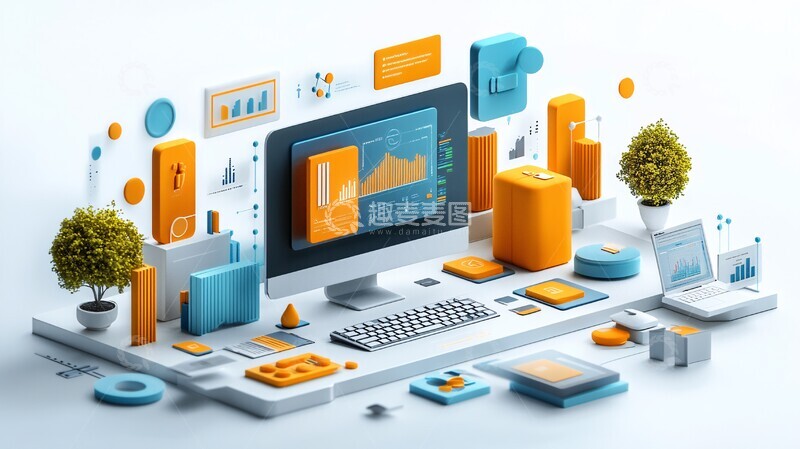 高清大图下载【趣麦麦图】虚拟会议互动展示