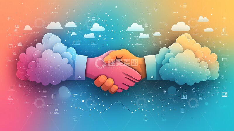 高清大图下载【趣麦麦图】云服务合作共赢