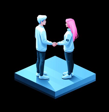 两人握手两人握手办公室