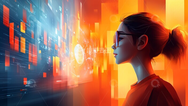 高清大图下载【趣麦麦图】人工智能数字课堂