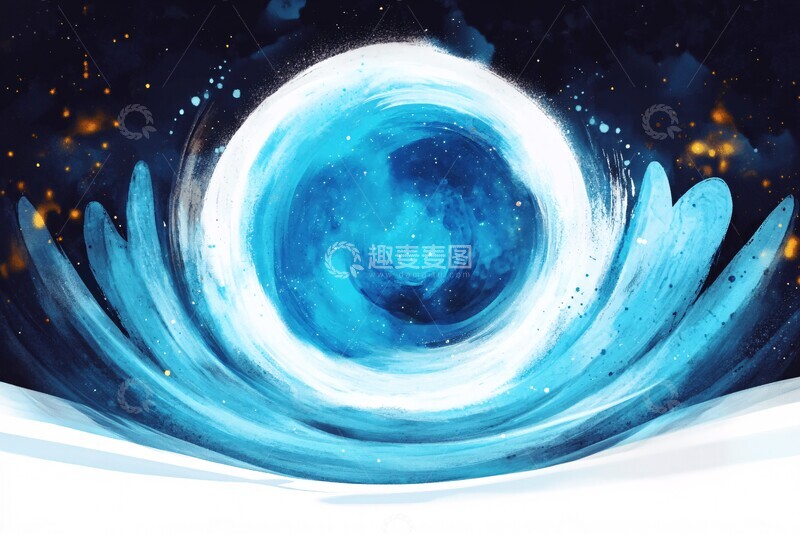 高清大图下载【趣麦麦图】蓝白圆圈英雄图1