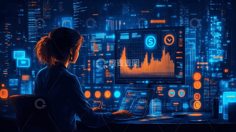 高清大图下载【趣麦麦图】虚拟币交易图