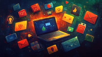 社交媒体图标连接