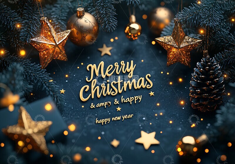 高清大图下载【趣麦麦图】星空圣诞装饰图