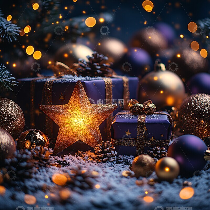 高清大图下载【趣麦麦图】金光闪闪的贺卡1