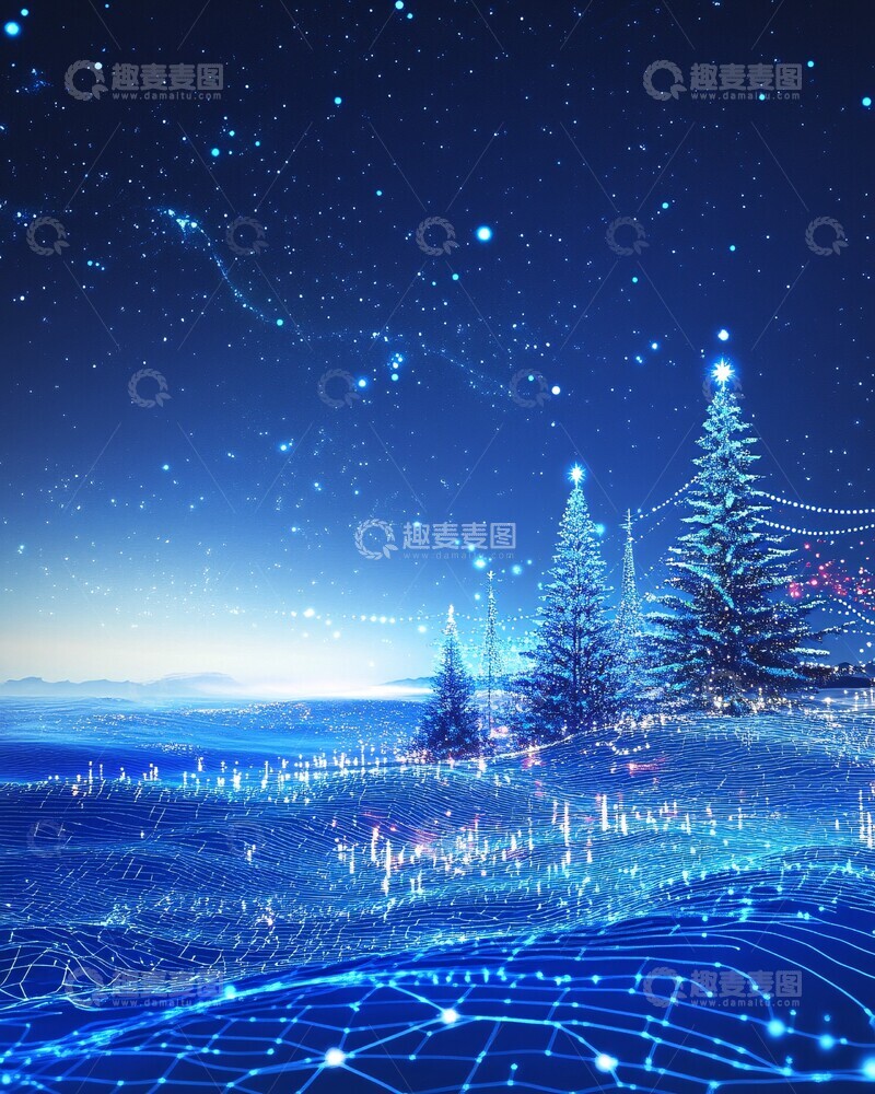 高清大图下载【趣麦麦图】圣诞科技景观2