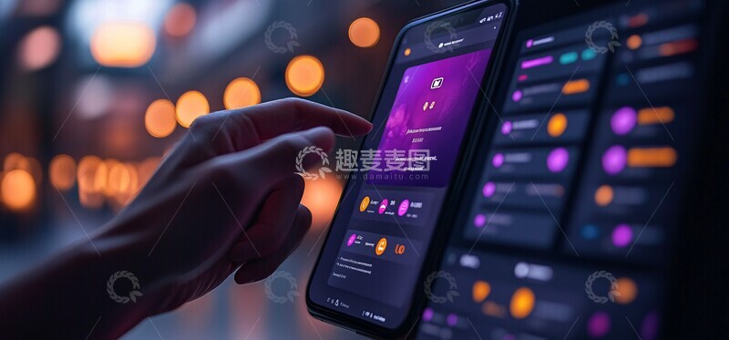 高清大图下载【趣麦麦图】手触社交媒体页面