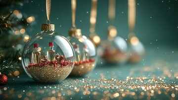 玻璃球瓶金丝带装饰