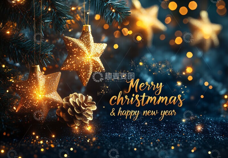 高清大图下载【趣麦麦图】星空圣诞装饰图2