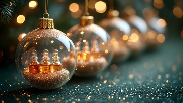 玻璃球瓶金丝带装饰1