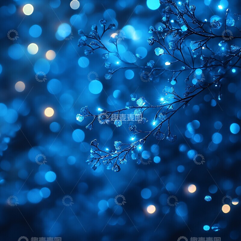 高清大图下载【趣麦麦图】模糊蓝色背景3
