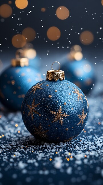 圣诞玻璃球与雪1