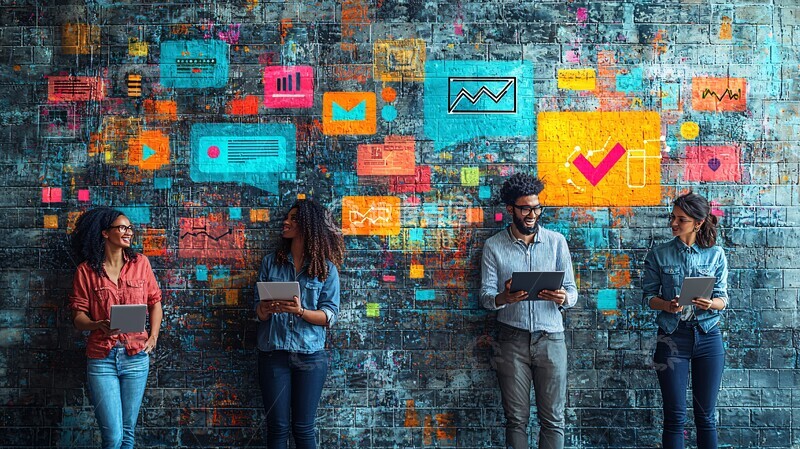 高清大图下载【趣麦麦图】数字内容互动场景