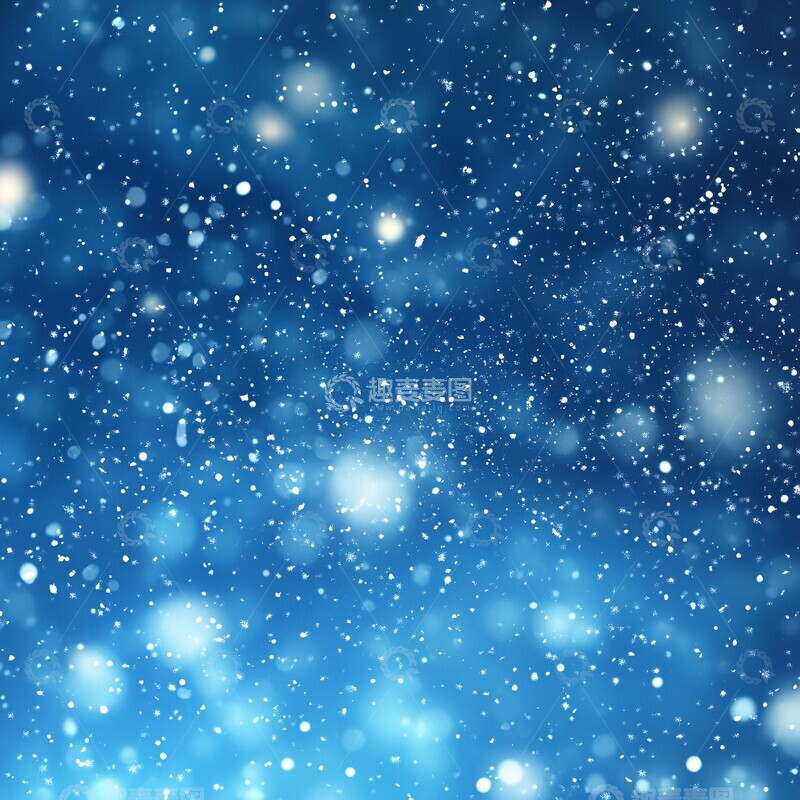 蓝色背景雪花1