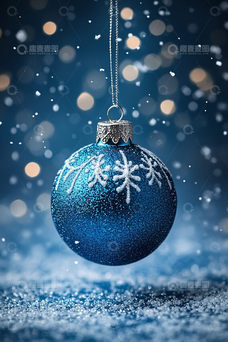 高清大图下载【趣麦麦图】玻璃球圣诞树挂饰
