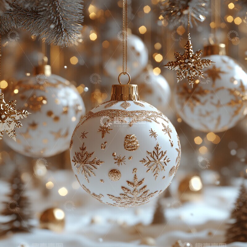 高清大图下载【趣麦麦图】圣诞装饰悬挂空间2