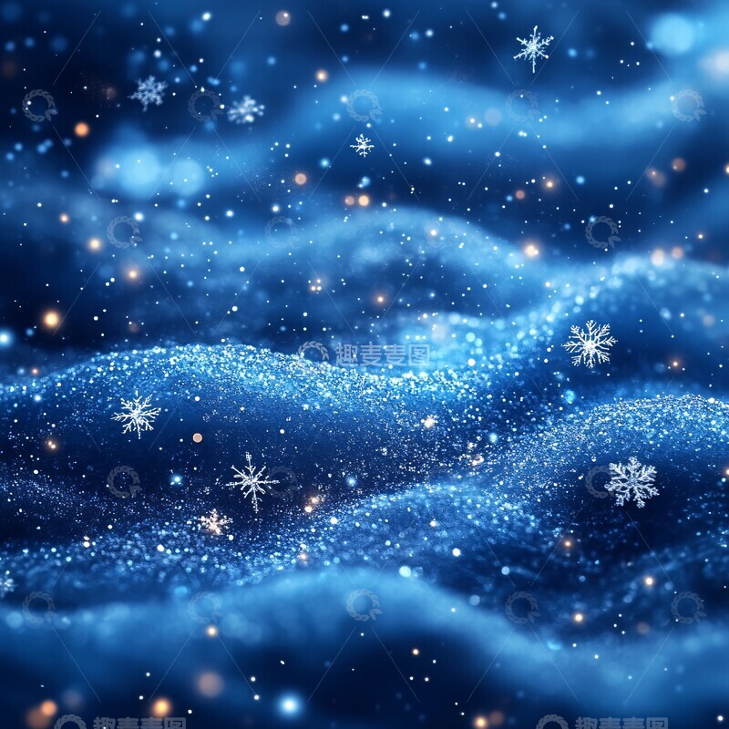高清大图下载【趣麦麦图】皇家蓝冬雪背景