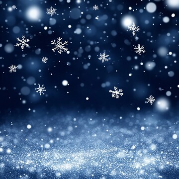 雪夜飘雪背景图1