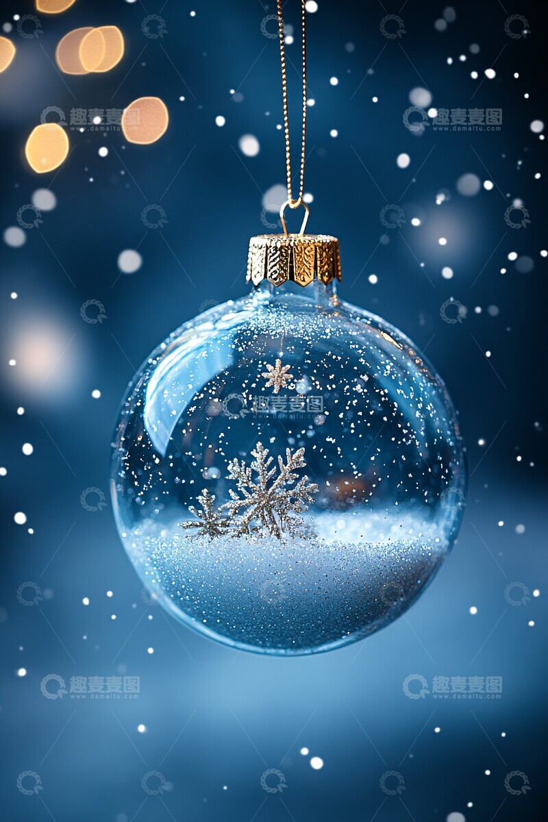 高清大图下载【趣麦麦图】玻璃球圣诞树挂饰3