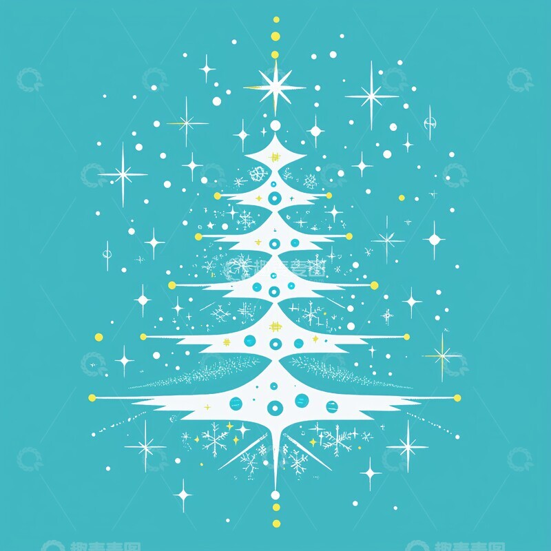 高清大图下载【趣麦麦图】连接科技圣诞卡