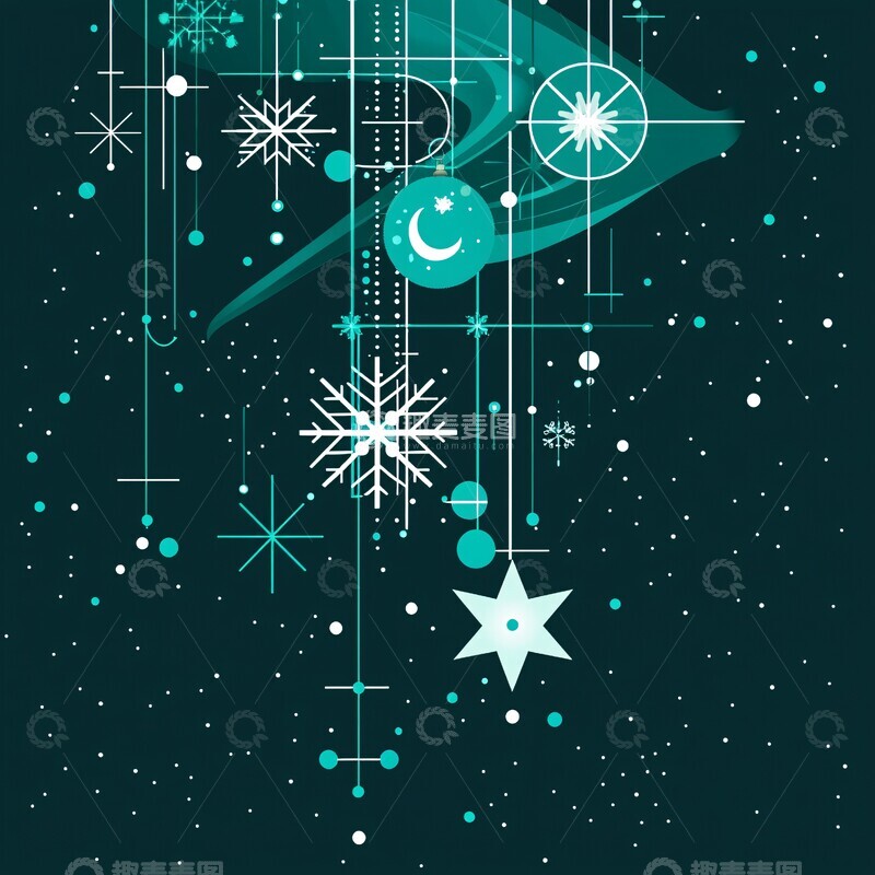 高清大图下载【趣麦麦图】连接科技圣诞卡3