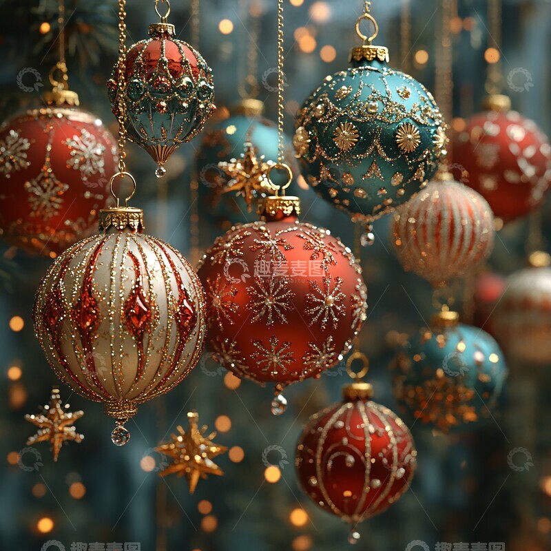 高清大图下载【趣麦麦图】圣诞装饰悬挂空间1