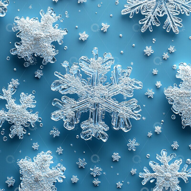 高清大图下载【趣麦麦图】雪花飘落背景6