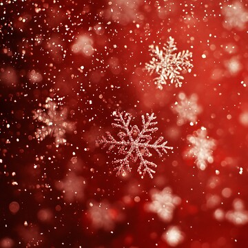 红色雪花背景5