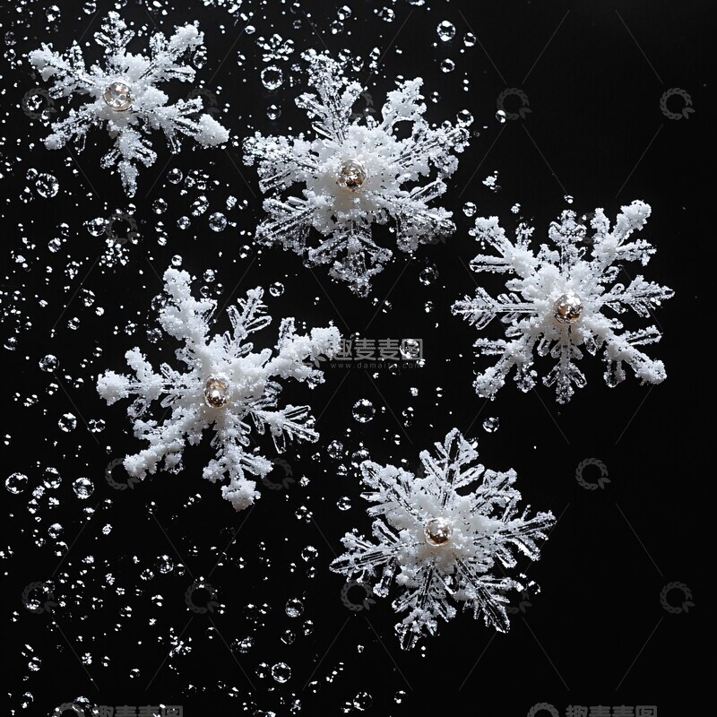 高清大图下载【趣麦麦图】雪花飘落轨迹图3