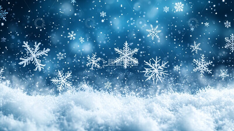 高清大图下载【趣麦麦图】雪景雪花飘落1