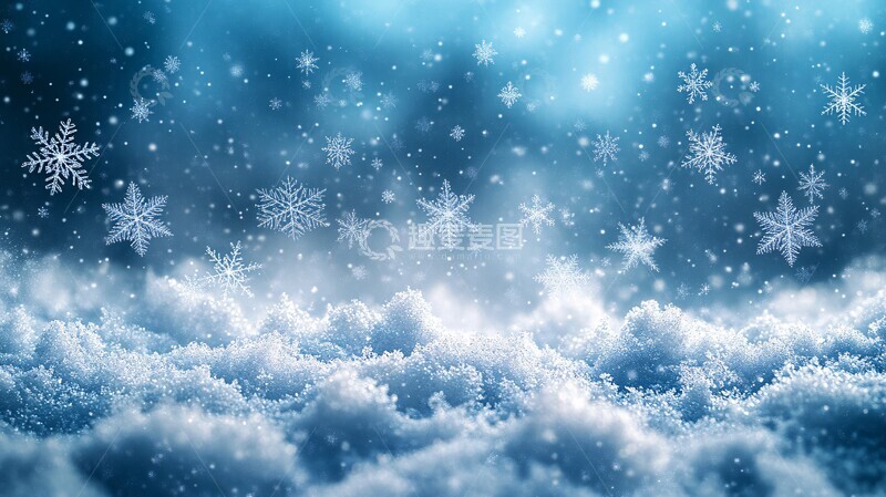 高清大图下载【趣麦麦图】雪景雪花飘落2