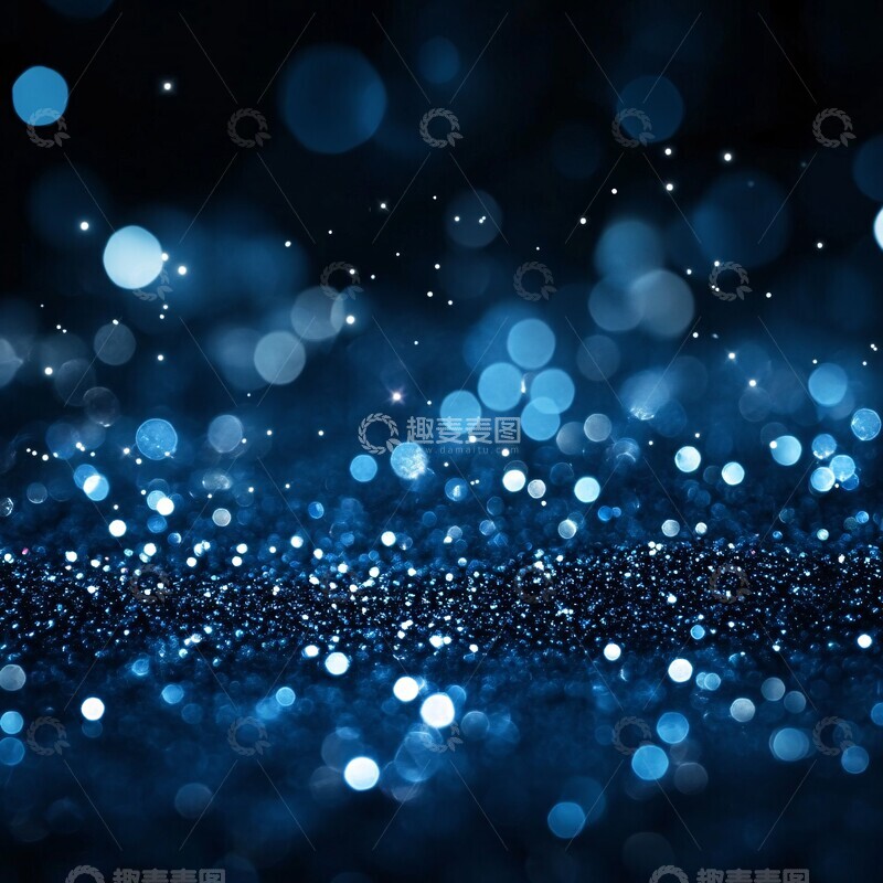 高清大图下载【趣麦麦图】深蓝圣诞银色星光1