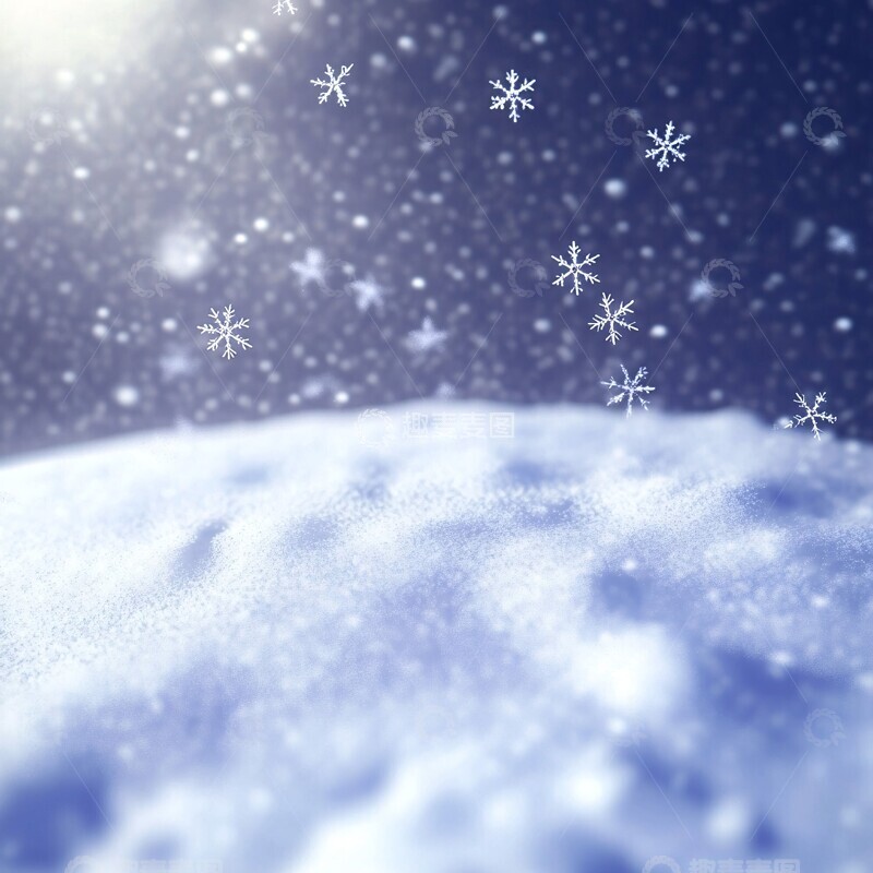 高清大图下载【趣麦麦图】雪花落雪中雪花落雪背景1
