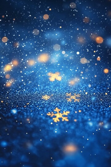 雪夜霓虹灯映雪2