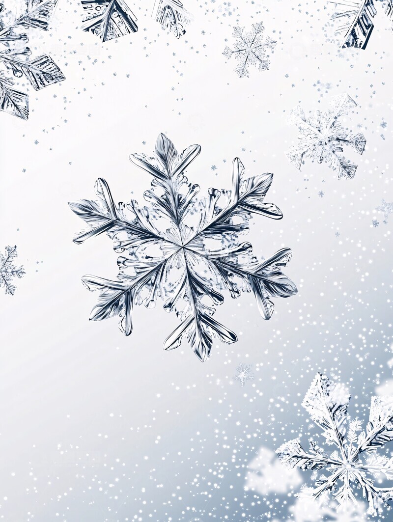 高清大图下载【趣麦麦图】雪花飘落图雪花飘落图案1