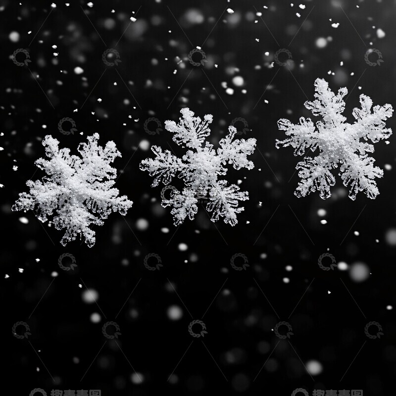 高清大图下载【趣麦麦图】雪花飘落轨迹图
