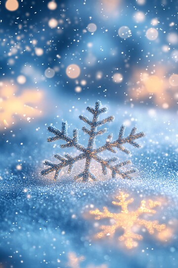 雪夜霓虹灯映雪3