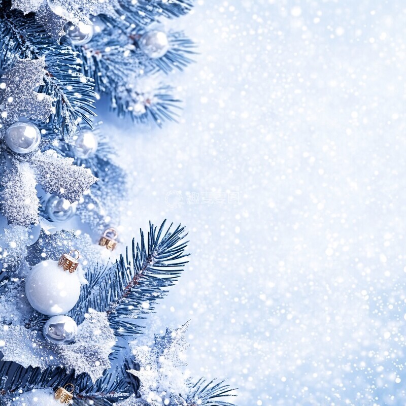 高清大图下载【趣麦麦图】冬雪圣诞背景